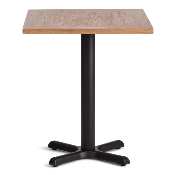 Стол VALHALLA (mod.XMS-T9111) дерево вяз/железная опора, 80х65х76 см, груша №3/черная опора