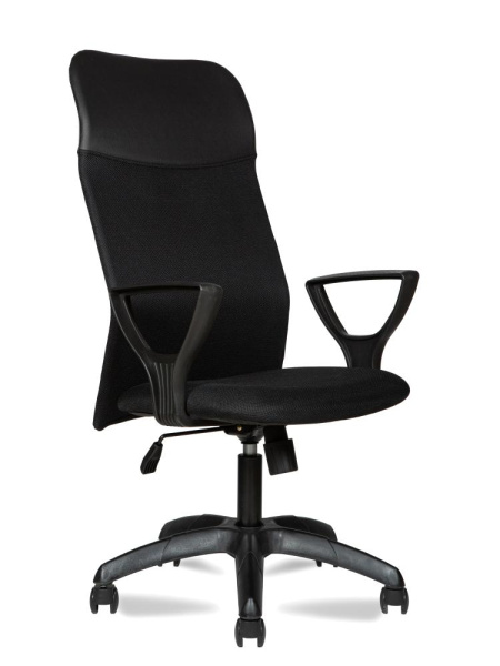 Кресло офисное Астра А эконом гольф спинка сетка черная/ сиденье сетка черная