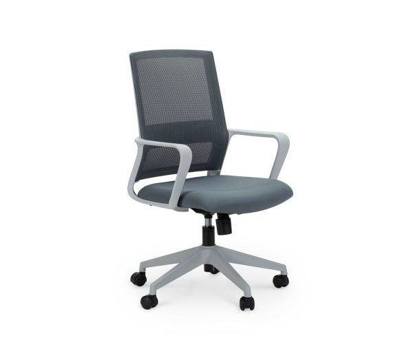Офисное кресло Практик grey LB серый пластик серая сетка серая ткань