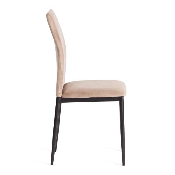 Стул CAPRI (mod. 39) металл, вельвет, 49.5 х 41 х 93,5 см, Beige (бежевый) HLR8 / черный