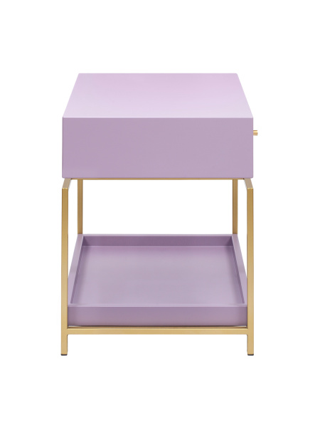 Тумба прикроватная KARIN, золотой, МДФ Dusty Purple