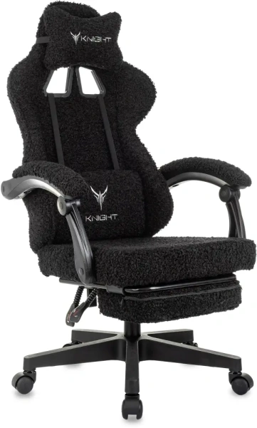 Кресло игровое Knight Lord/F черный экомех крестов. пластик подст.для ног Кресло игровое Knight Lord/F черный экомех крестов. пластик подст.для ног
