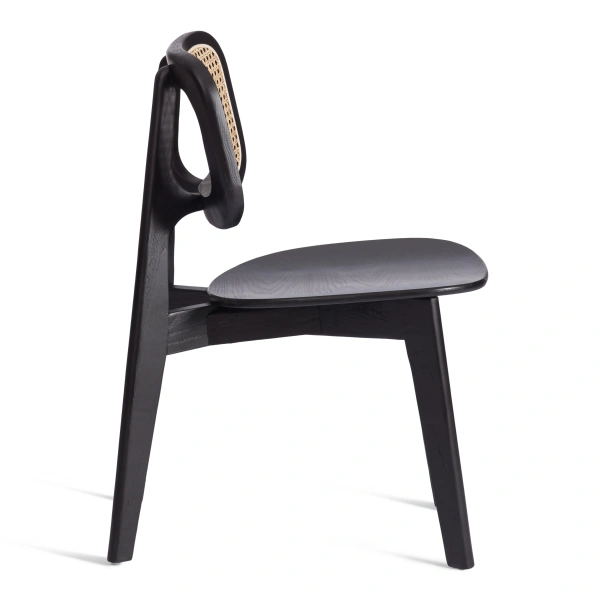 Стул ODIN (mod.XMS-CB2828) дерево вяз/ротанг, 42х45х78 см, черный