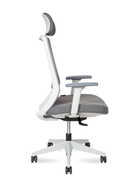 Кресло офисное / Mono grey / серый пластик / серая ткань / серая сетка