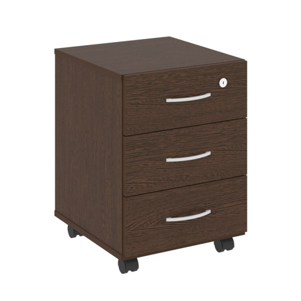 Nova S Тумба подкатная (3 ящика, с замком) В.ТМ-3 Венге Цаво 407*439*556