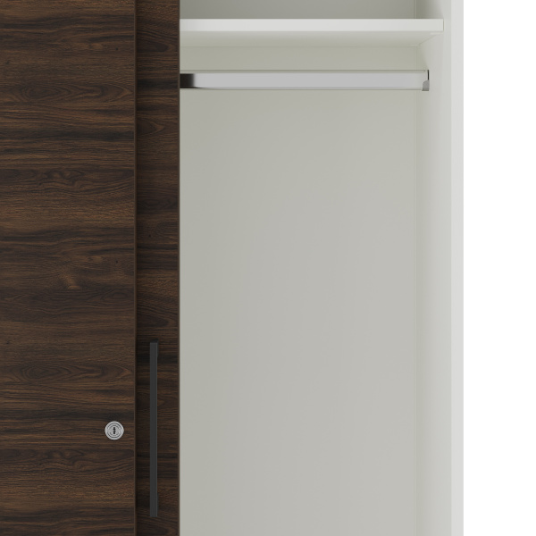 Шкаф-купе гардероб Kobor HKG/5-120/60/M white/charlston