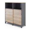 Шкаф открытый Kobor HK/2/1-120/60/M graphite/natural