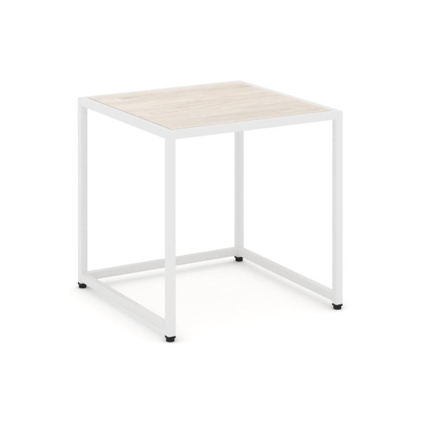 Loft Стол журнальный VR.L-SJK-50 Денвер Светлый/Металл Белый 500*500*500