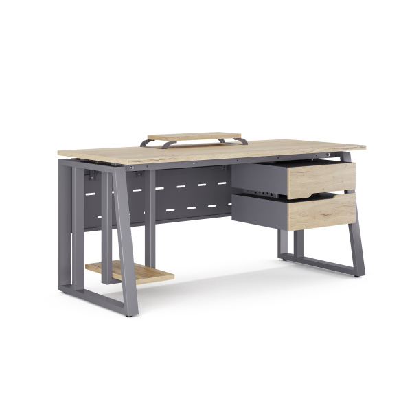 Стол офисный Kobor TS2-80/60 graphite/natural Стол офисный Kobor TS2-80/60 graphite/natural