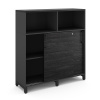 Шкаф открытый Kobor HK/2/1-120/60/M black/wood Шкаф открытый Kobor HK/2/1-120/60/M black/wood