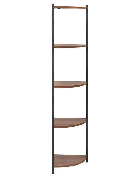 Стеллаж ALLEN, черный, ЛДСП Орех, 33x33x145 Стеллаж ALLEN, черный, ЛДСП Орех, 33x33x145