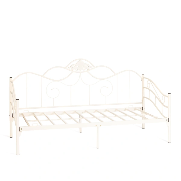 Кровать Federica (mod. AT-881) дерево гевея/металл, 90x200 см (Day bed), Белый (butter white)