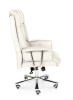 Кресло офисное / Президент / сталь + хром / слоновая кость экокожа