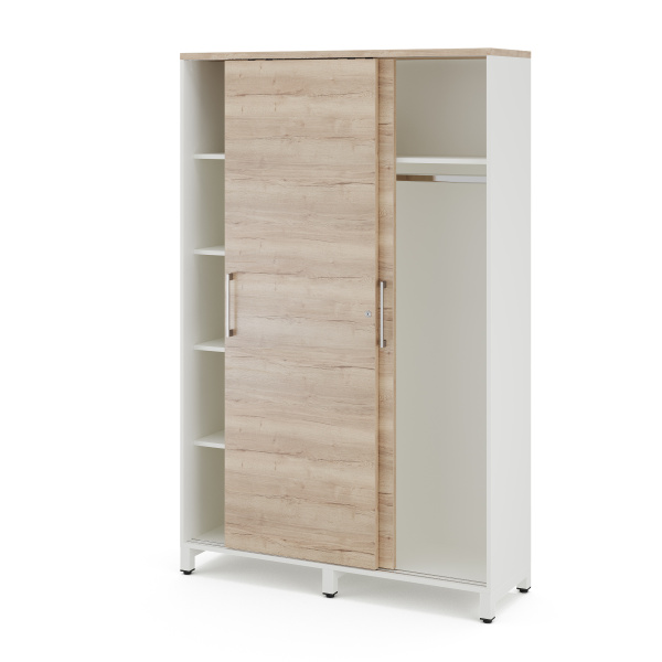 Шкаф-купе гардероб Kobor HKG/5-120/60/M white/natural