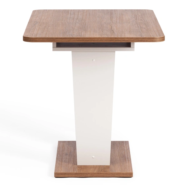 Стол обеденный FOX раздвижной ЛДСП, 68.6x110-145x75 см, Дуб Канзас/Пепел