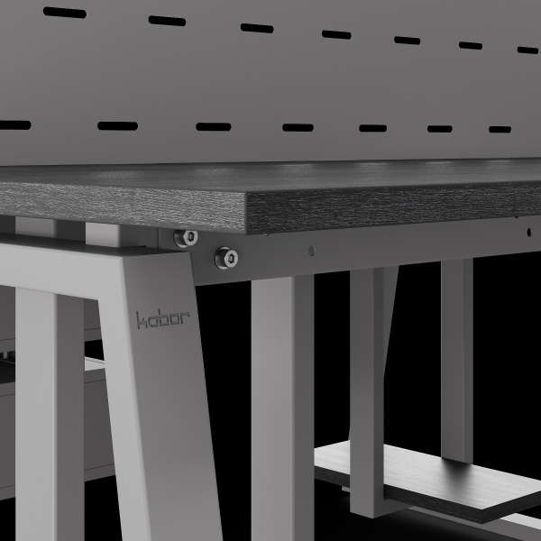 Стол офисный Kobor TR/2-100/160 aluminum/wood Стол офисный Kobor TR/2-100/160 aluminum/wood