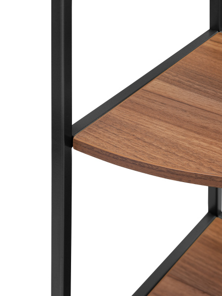 Стеллаж ALLEN, черный, ЛДСП Орех, 33x33x145 Стеллаж ALLEN, черный, ЛДСП Орех, 33x33x145