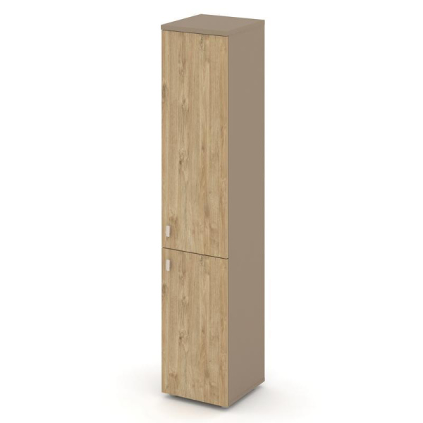 Estetica Шкаф высокий узкий правый ES.SU-1.3 (R) Латте/Тиквуд Светлый 400*420*1977