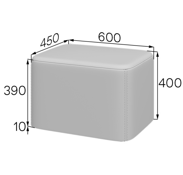 MVK31086 Пуф 60х40 БК-6040 Tempo grey