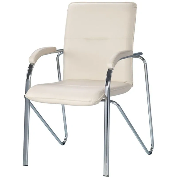 Конференц-кресло UA_EChair SAMBA Chrome к/з бежев./к/з (V-18) Конференц-кресло UA_EChair SAMBA Chrome к/з бежев./к/з (V-18)