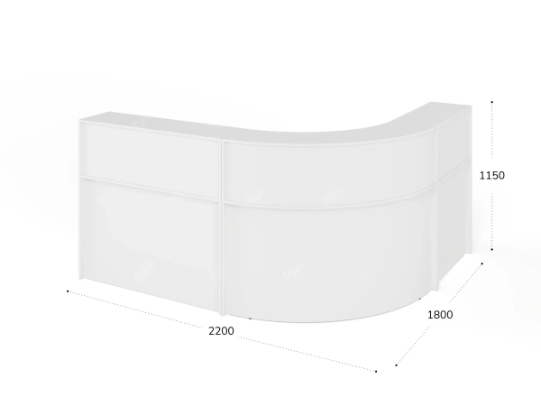 UNITY РРП5-18-22-B Угловой ресепшн 2200х1800х1150