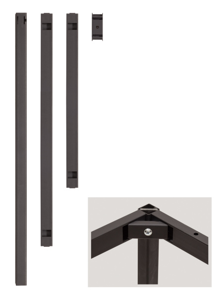 Стол обеденный SMART 1200 черный, ЛДСП Дуб Канзас, 120x65x75