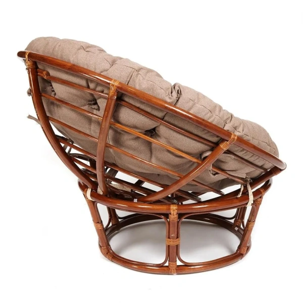 Кресло PAPASAN/ПАПАСАН 23/01 W /с подушкой/ 115х101х104 см, Pecan (орех), экошерсть Коричневый, 1811-5