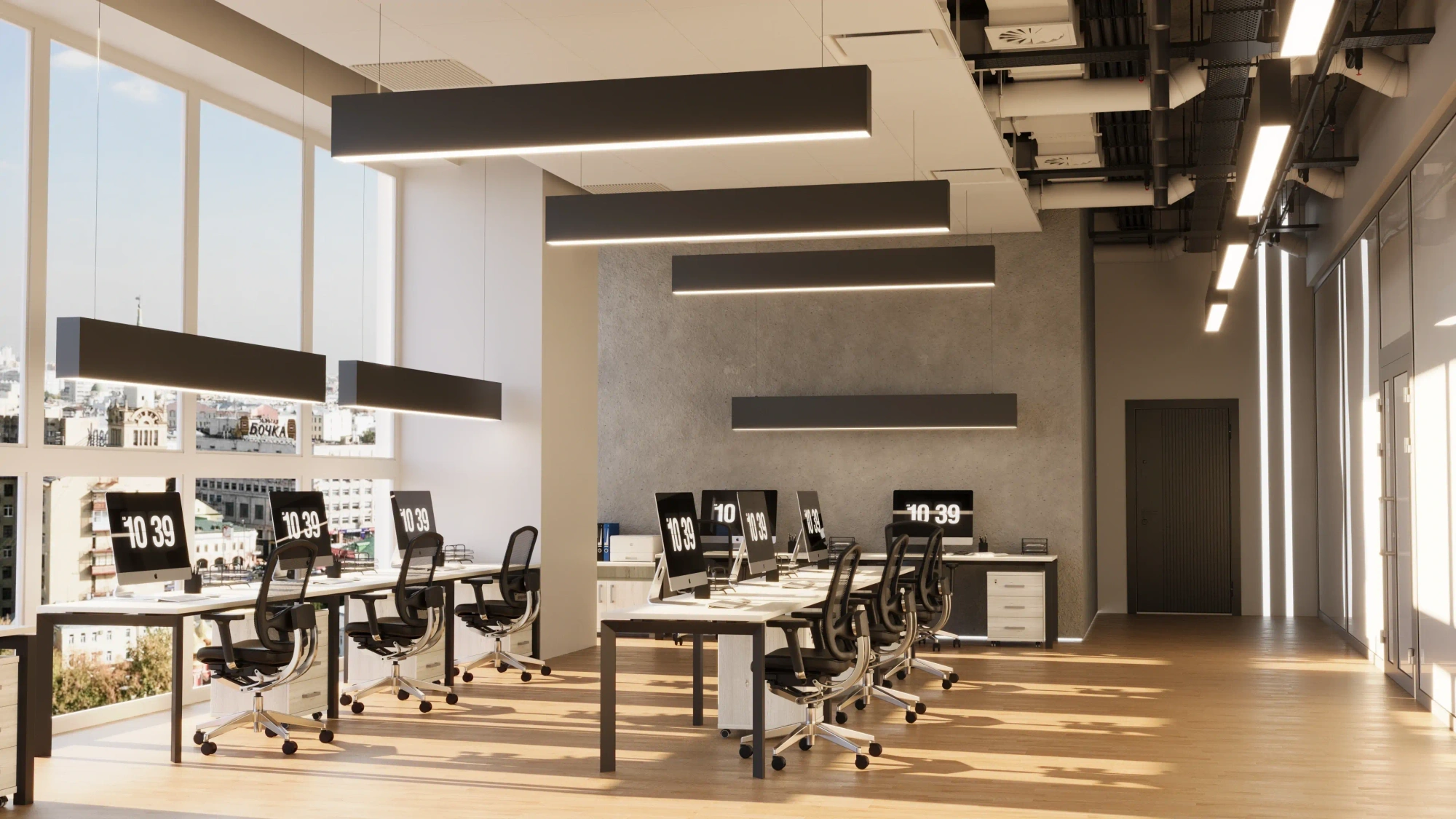 Кабинет руководителя Аргентум-МП Сосна винтер/Антрацит