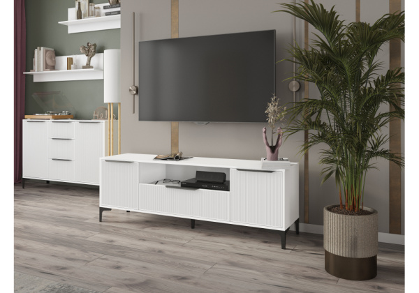 ТВ-тумба Иадама белый / белый глянец