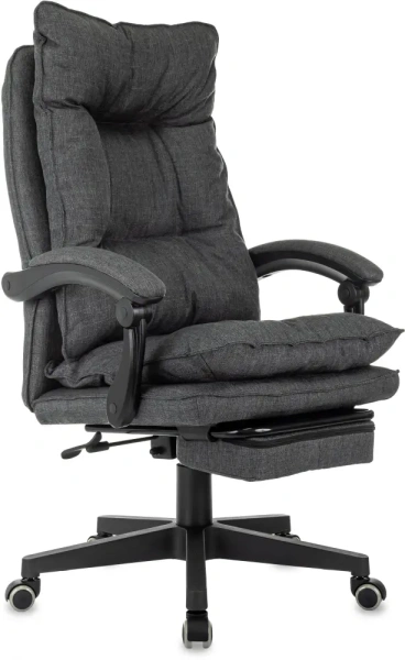 Кресло руководителя Бюрократ CH-820MSG-F темно-серый 38-417 крестов. пластик подст.для ног Кресло руководителя Бюрократ CH-820MSG-F темно-серый 38-417 крестов. пластик подст.для ног