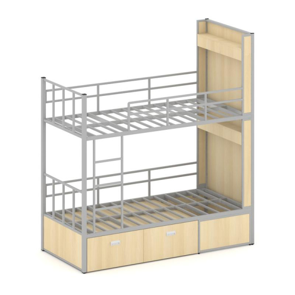 Overnight Кровать 2-х ярусная ON.K2-001 Акация Лорка/Металл Серый 2075*950*2260
