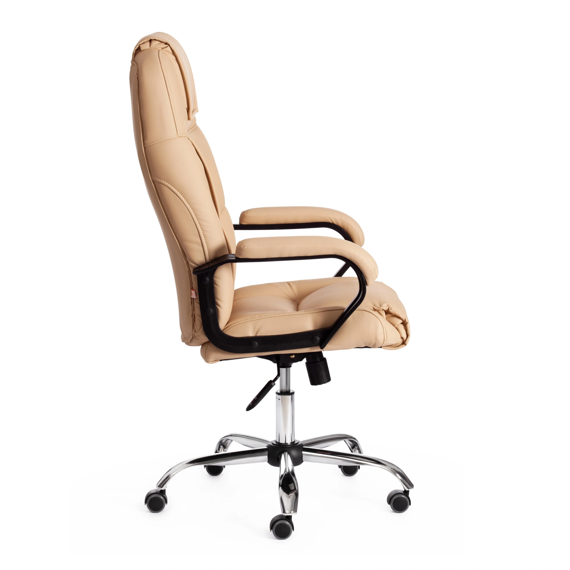 Кресло BERGAMO хром (22) кож/зам, бежевый, 36-34 Кресло BERGAMO хром (22) кож/зам, бежевый, 36-34