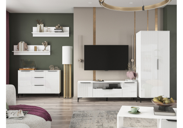 Комод Иадама белый / белый глянец