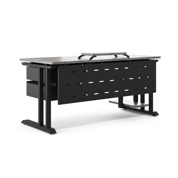 Стол офисный Kobor L1-120/60 black/chicago Стол офисный Kobor L1-120/60 black/chicago