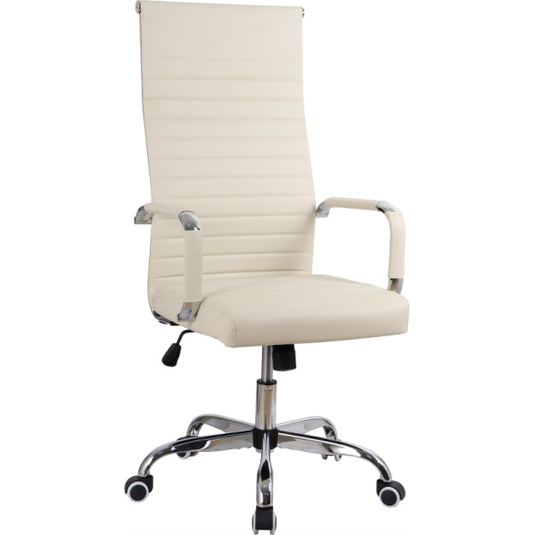 Кресло BN_SH_EChair-566 TPU кожзам бежевый, хром