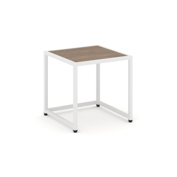 Loft Стол журнальный VR.L-SJK-40 Дуб Аризона/Металл Белый 400*400*400