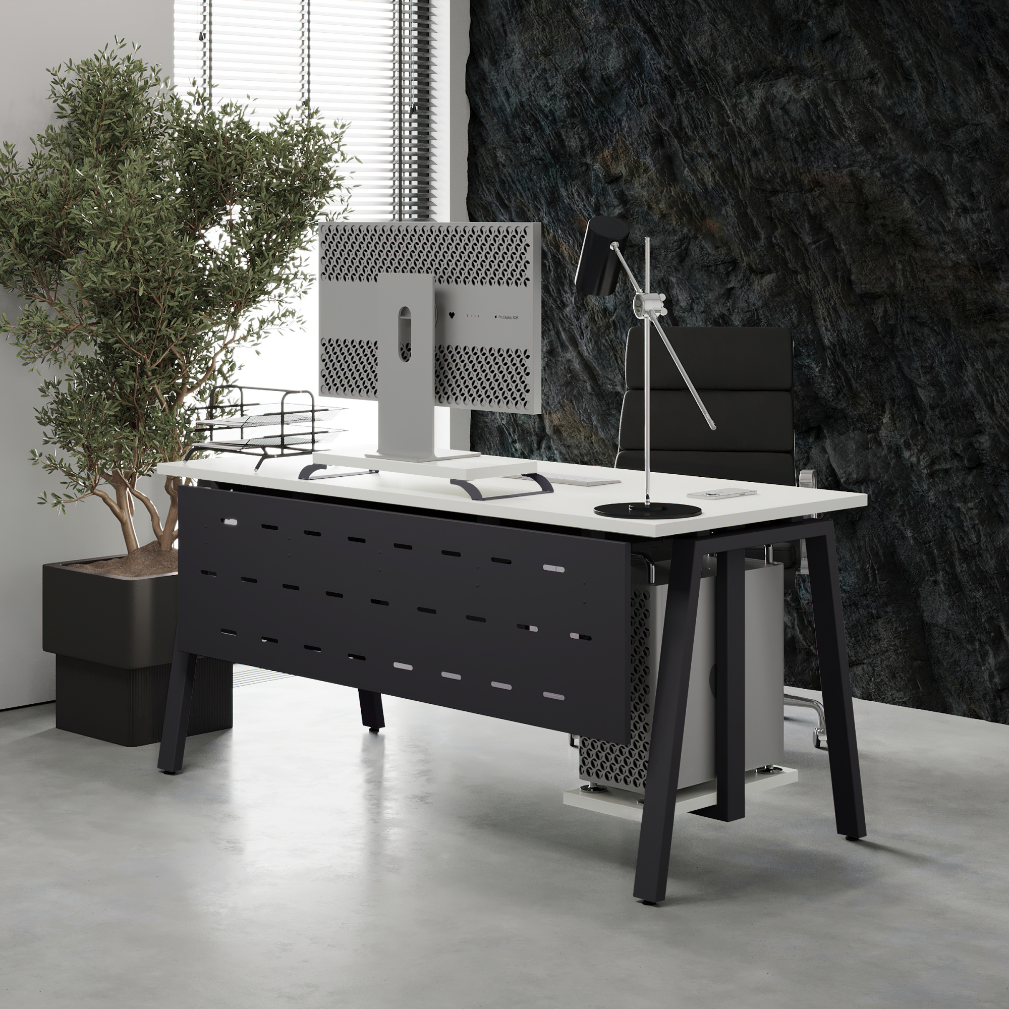 Стол офисный Kobor A-160/60 graphite/premium