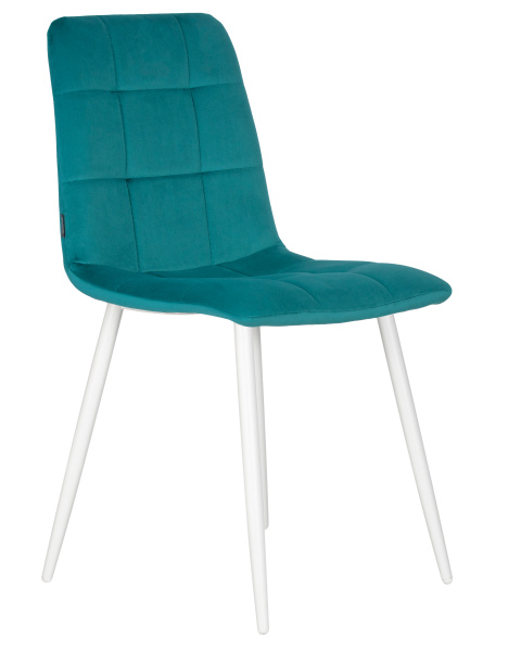 Стул обеденный DOBRIN CHILLY (Морской волны Holland 56, основание белое )