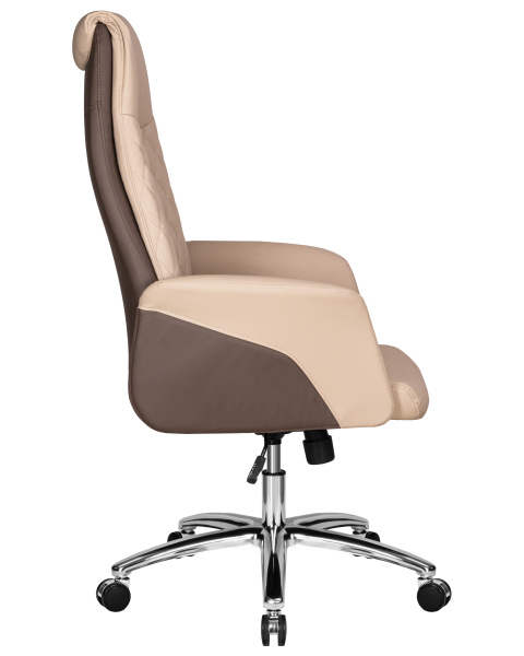 Офисное кресло для руководителей DOBRIN LEONARD (коричнево-бежевый)