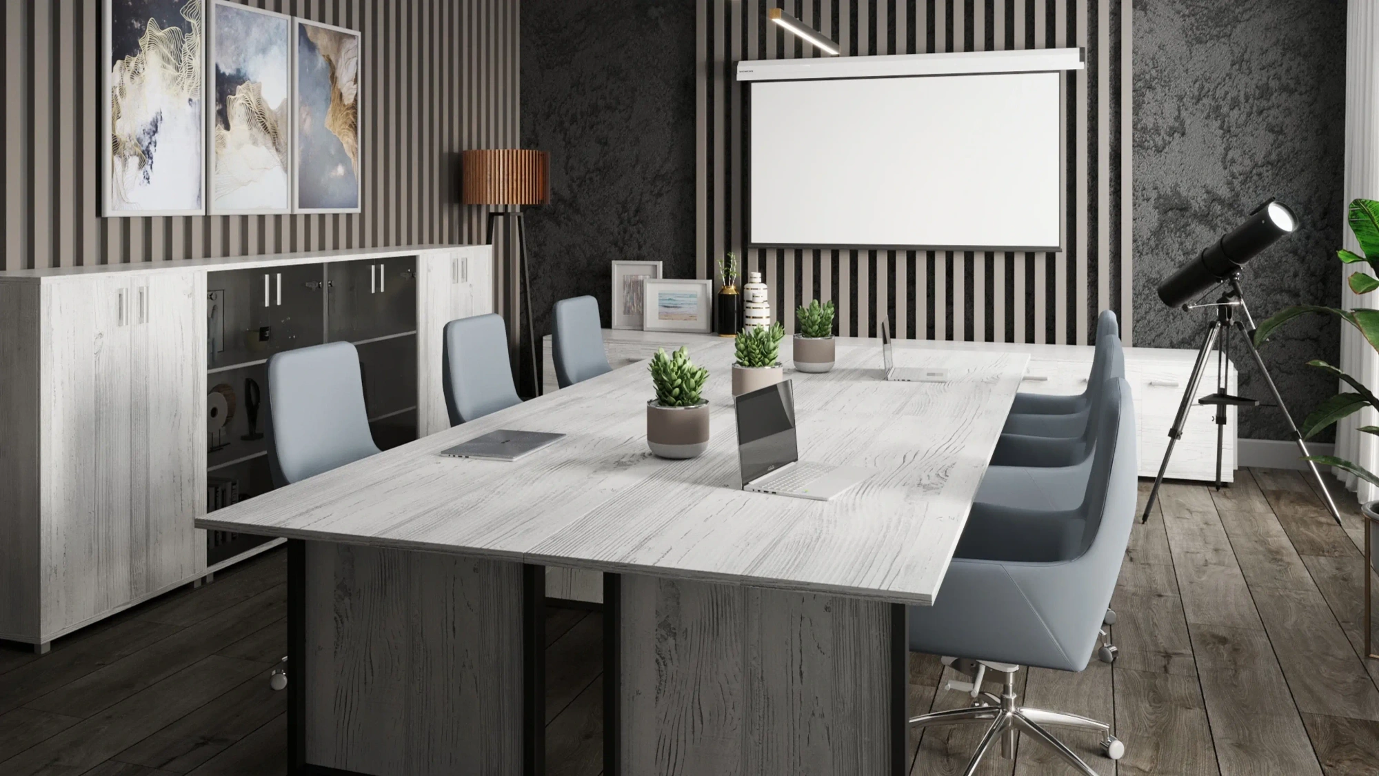 Кабинет руководителя Аргентум-М Сосна винтер/Антрацит