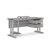 Стол офисный Kobor T-80/70 aluminum/chicago