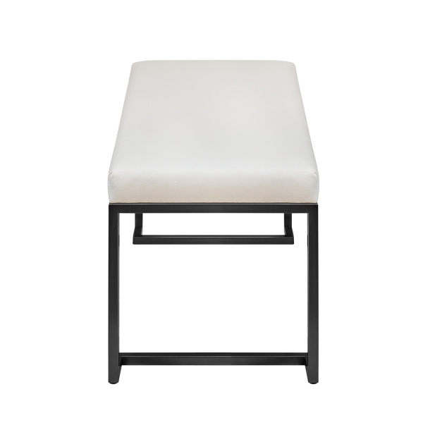 Банкетка OMEGA MINI, черная, Слоновая кость, 85x40x45