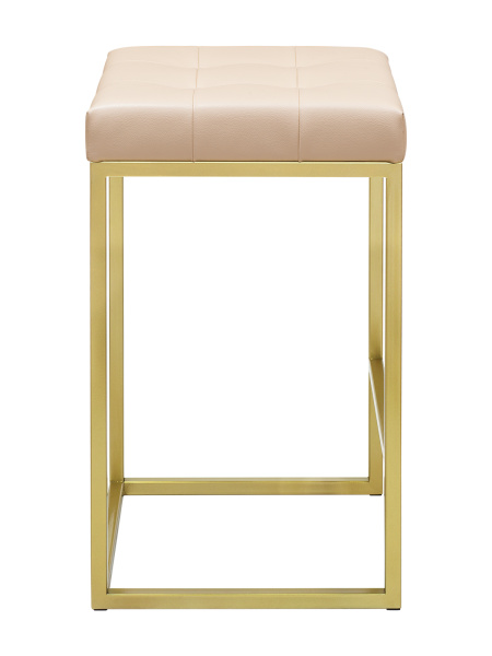 Стул полубарный SOHO, золотой, экокожа Light Beige