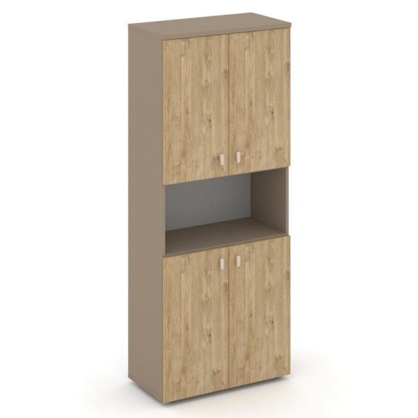 Estetica Шкаф высокий широкий ES.ST-1.5 Латте/Тиквуд Светлый 800*420*1977