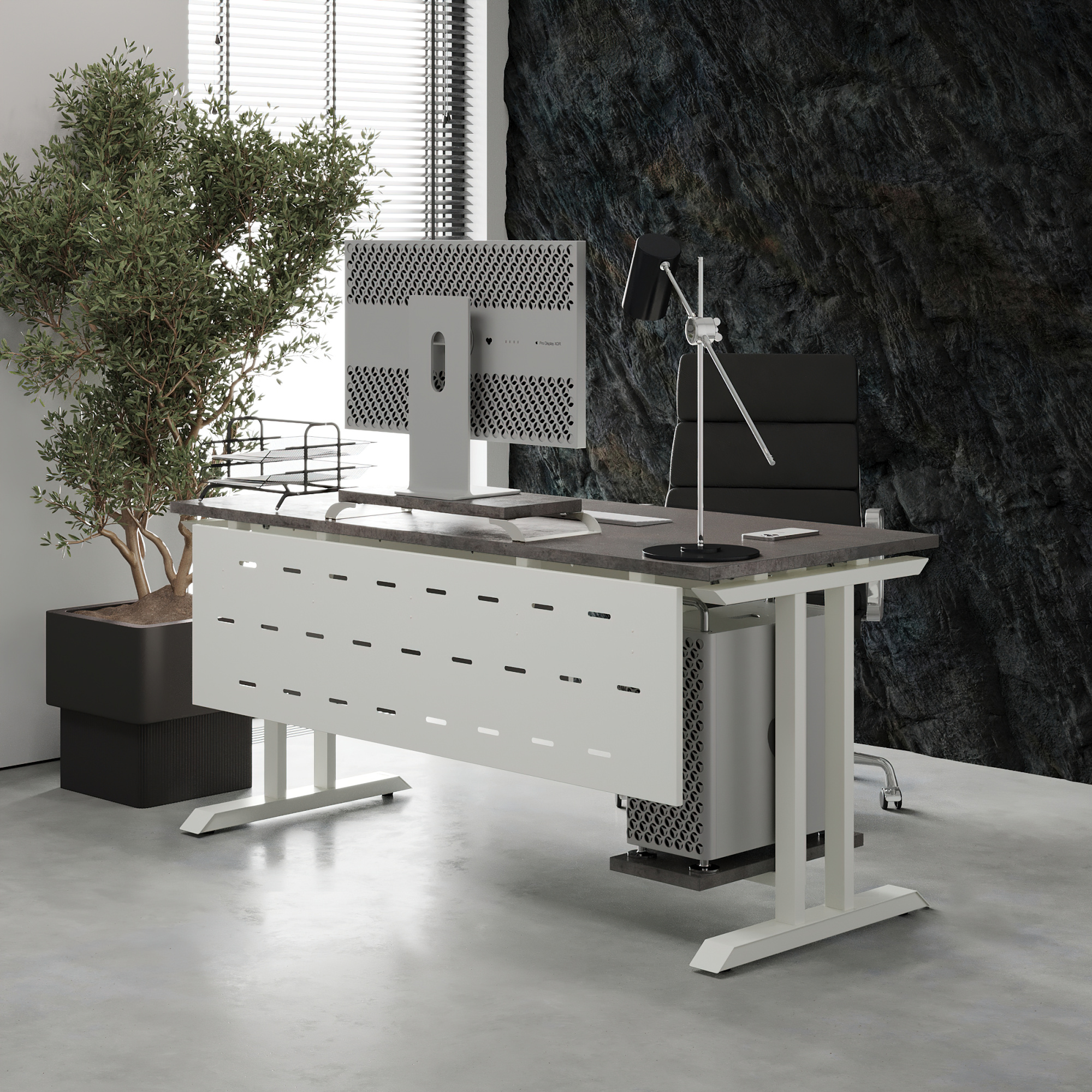 Стол офисный Kobor T-140/70 white/chicago