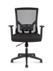 Кресло офисное / Гарда LB / черный пластик / черная сетка / черная ткань
