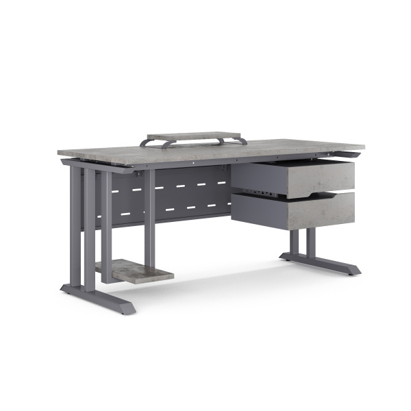 Стол офисный Kobor L1-140/70 graphite/chicago Стол офисный Kobor L1-140/70 graphite/chicago