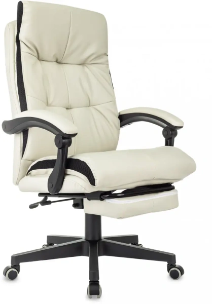 Кресло руководителя Бюрократ CH-824MSG-BF слоновая кость эко.кожа/ткань пластик Кресло руководителя Бюрократ CH-824MSG-BF слоновая кость эко.кожа/ткань пластик