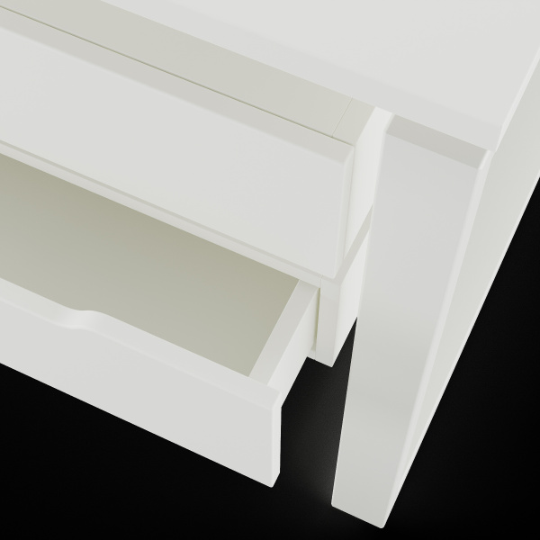 Стол офисный Kobor O1/2-180/160 white/premium