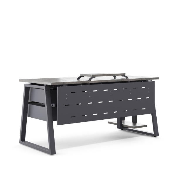 Стол офисный Kobor TR-140/80 graphite/chicago Стол офисный Kobor TR-140/80 graphite/chicago